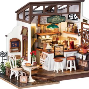 BookNook Miniaturhaus-Bausatz - ROBOTIME Rolife Nr. 17 Café DG162 3D-Holzbauspielzeug als Geschenk