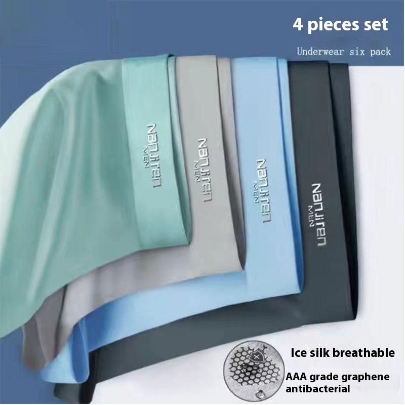 4 Stück - Herrenshorts aus Eisseide mit antibakterieller Beschichtung – Bild 4